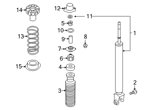 Rear Suspension Spring Diagram for 55020-EH500