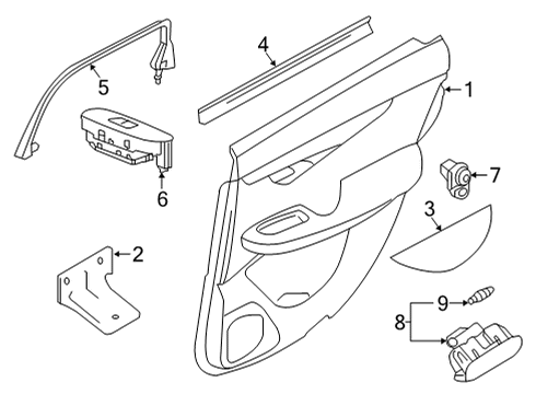 SWITCH ASSY-P0WER WINDOW,REAR LH Diagram for 25431-5VG0B