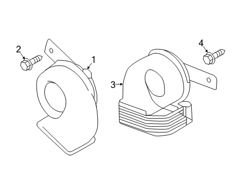 Horn Assy-Electric High Diagram for 25610-5CA1A