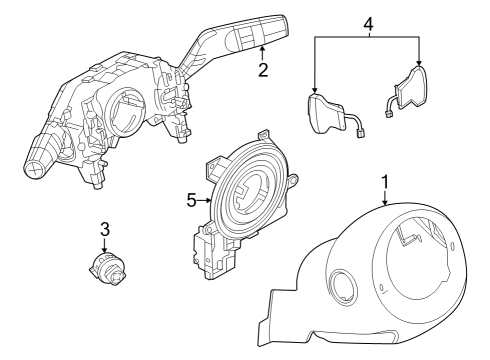 Combination Switch Assembly Diagram for 25560-6SA6A
