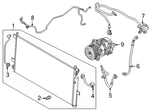 High Flexible Hose Diagram for 92490-7JA1A