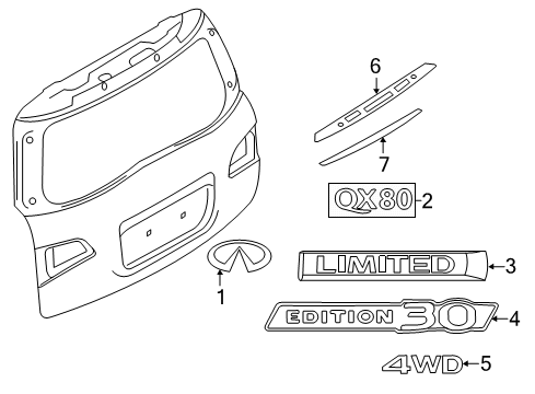 Emblem - Rear Diagram for 90891-3ZD5A