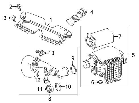 Duct Cover MANF Diagram for 16576-2V71A