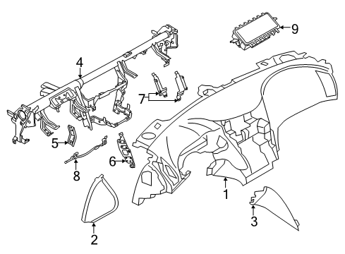 Panel-Instrument Side,RH Diagram for 68134-4GF2D