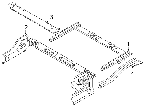 2025 Infiniti QX80 Rear Floor & Rails Diagram 2