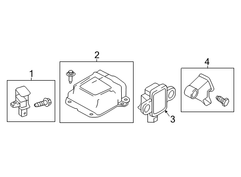 Side Airbag Center Sensor Diagram for K8820-5DJ0B