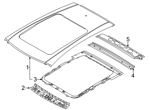2025 Infiniti QX80 Roof & Components Diagram 2