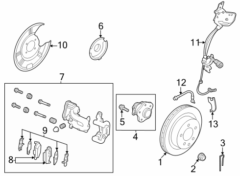HUB ASSY REAR Diagram for 43202-7NB0B