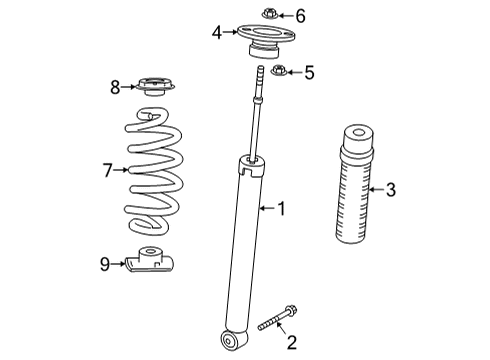 BUMPER ASSY-BOUND,REAR SUSPENSION Diagram for 55240-5NN2A