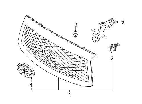 Grille Assy-Front Diagram for F2310-1A66B