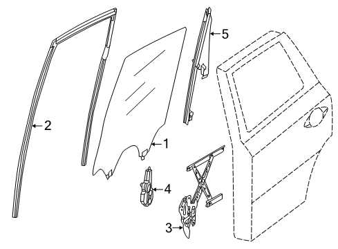 Corner Assy-Rear Door,LH Diagram for 82235-3JA0C