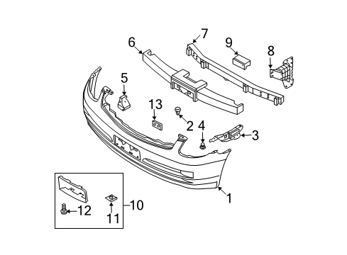 Front Aero Bumper,QX1 Diagram for K6020-AM568