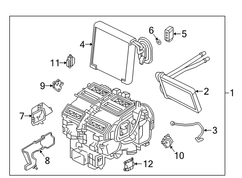 CORE ASSY-FRONT HEATER Diagram for 27140-5NA0C
