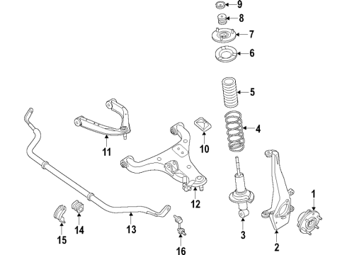 Stabilizer-Front Diagram for 54611-5ZW0A