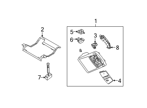 Map Lamp Assembly Diagram for 26430-6JR7E