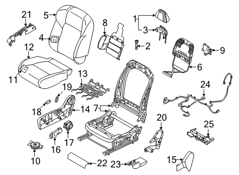 KNOB-SWITCH,FRONT SEAT RECLINING RH Diagram for 87013-7JA0A