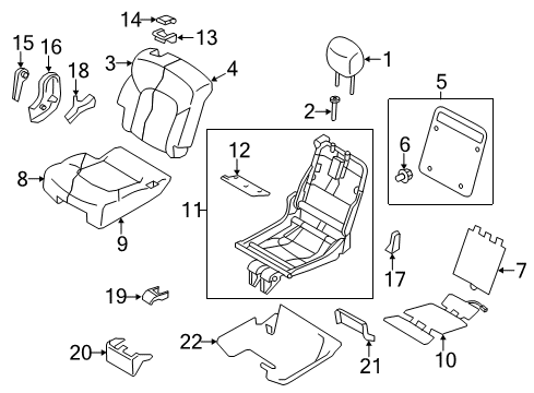 Heater Unit Assembly-Rear Seat Cushion Diagram for 88335-1LA0A