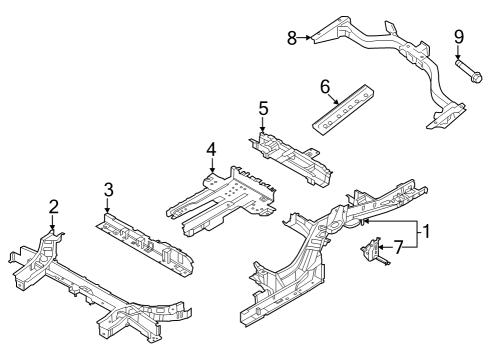 MEMBER ASSY-CROSS,5TH Diagram for G5450-9PUMA