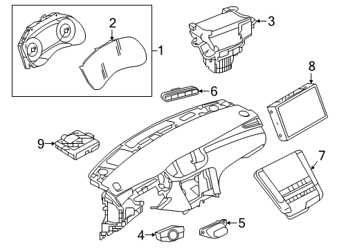 COMBINATION METER ASSY-INSTRUMENT Diagram for 24810-9CM0A
