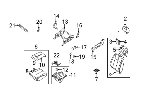 Trim Assembly-Front Seat CUSH Diagram for 87370-JA00A