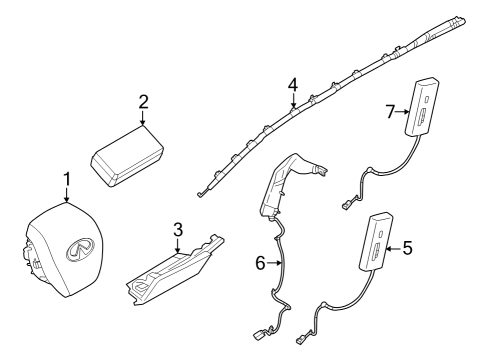 Module Assembly-Curtain Air Bag,RH Diagram for 985P0-6SA8A