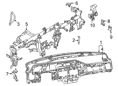 2025 Infiniti QX80 Cluster & Switches, Instrument Panel & Components Diagram 2