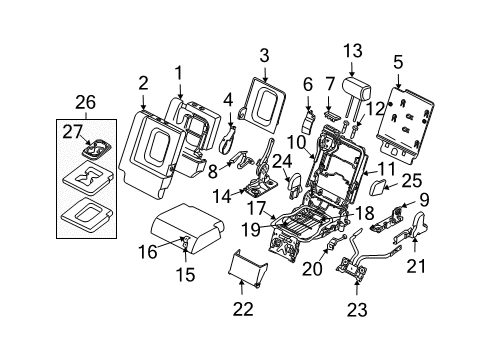 Cover-Rear Seat Back Diagram for 88447-7S611