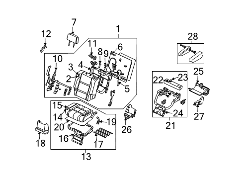 Cushion Assembly-Rear Seat,L Diagram for 88350-7S613