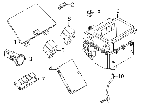 2025 Infiniti QX80 Front Console, Rear Console Diagram 2