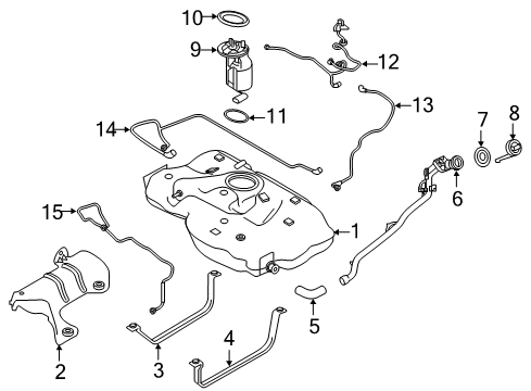 Tank Assembly - Fuel Diagram for 17201-HG00F