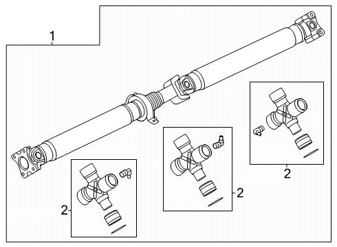 2025 Infiniti QX80 Drive Shaft - Rear Diagram 2