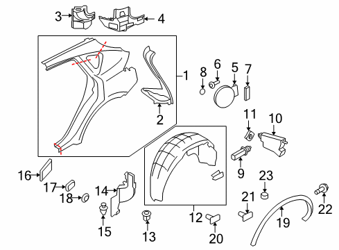 Nut Diagram for 84656-4GA0A