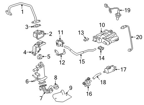 Heated Oxygen Sensor, Rear Diagram for 226A0-6CA0A
