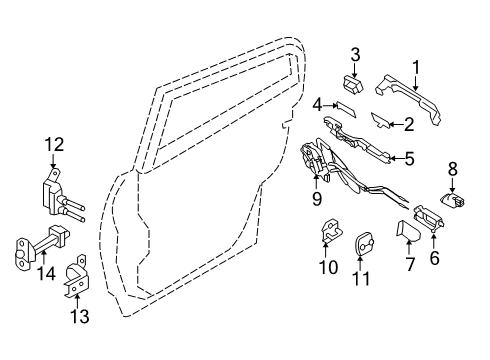 Outside Handle Grip Right Hand Diagram for 82640-6HN3A