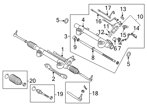 Valve Assembly-Flow,Control Power Steering Diagram for 49810-1CA0A