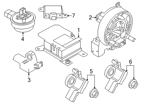 Side Airbag Center Sensor Diagram for K8820-7JA1C