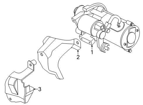 Starter Motor Assembly Diagram for 23300-7JA0A