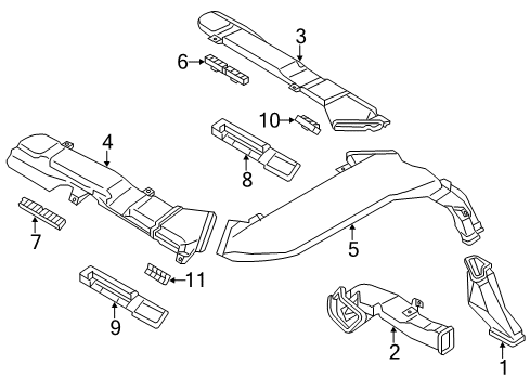 DUCT-VENTILATOR, REAR Diagram for 27982-6JF0A
