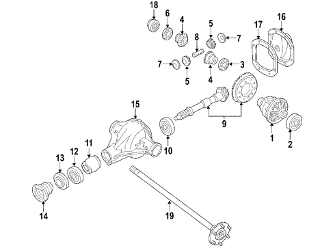 Rr Axle Assembly,W/O Brake Diagram for 43003-EB30A