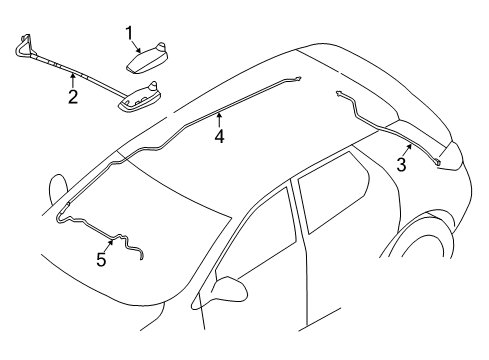 Antenna Assy-Satellite Diagram for 28208-5VG0B