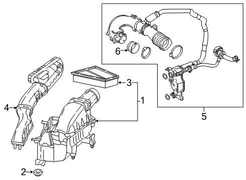 Air Duct Diagram for 16530-HG01A