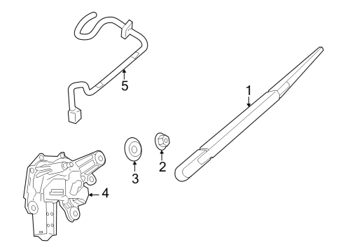 ARM ASSY-REAR WINDOW WIPER Diagram for 28780-6SA1B