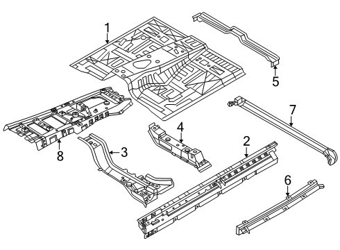 MEMBER ASSY-CROSS,2ND RH Diagram for 74330-7JA0A