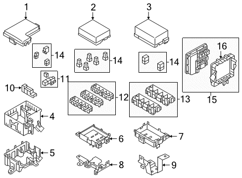 Relay Box Cover Diagram for 24382-6JE0A