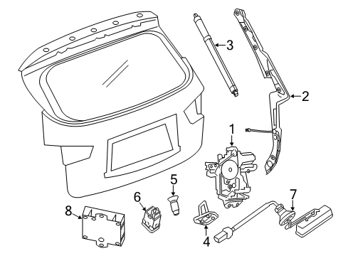 LOCK ASSY TAIL GATE Diagram for 90500-9NT0A