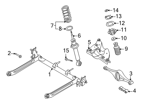 Bumper Assy-Bound Rear Suspension Diagram for 55240-0M315