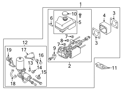 Brake Master Cylinder Assembly Diagram for 46010-6JL0B