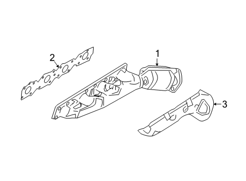 MANIFOLD ASSY-EXHAUST RH W/CATALYST Diagram for 140F2-6JW0A