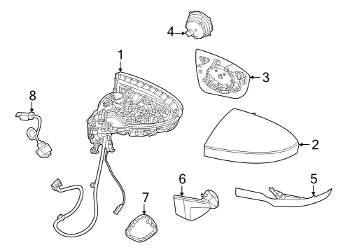 MIRROR ASSY-OUTSIDE RH Diagram for 96301-9NW0D