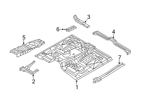 Member Assembly-Cross,Front Seat Mounting Rr Diagram for 75430-6JC0A